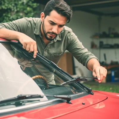 Hombre-revisando-escobillas-limpiaparabrisas-de-automovil